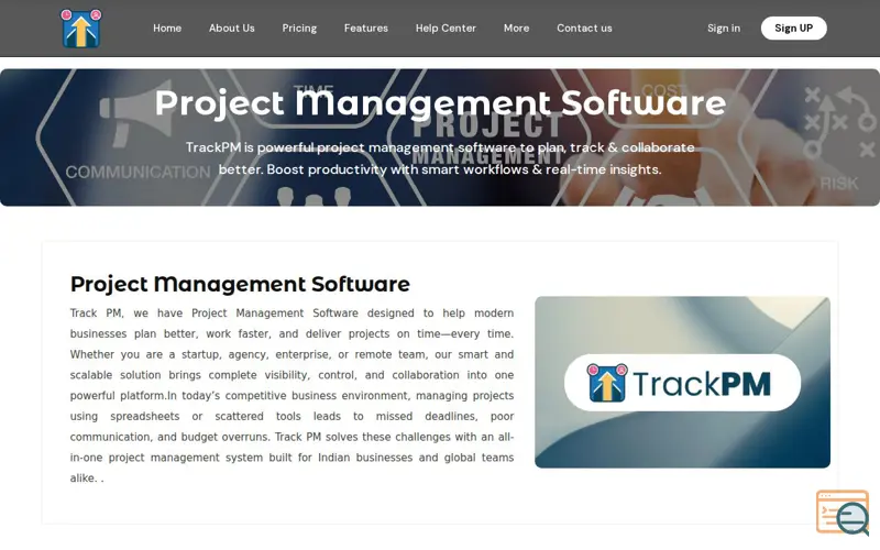 Screenshot of TrackPM