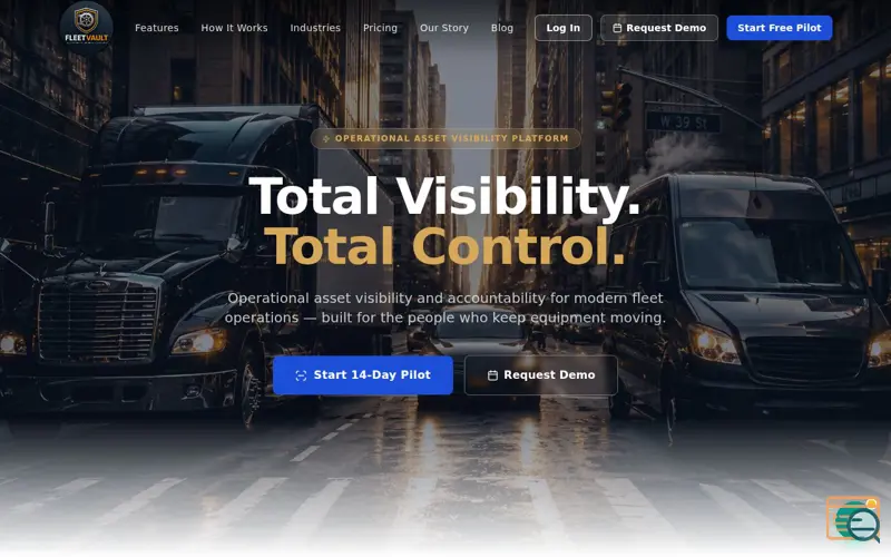 Screenshot of FleetVault