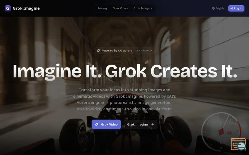 Screenshot of Grok Imagine