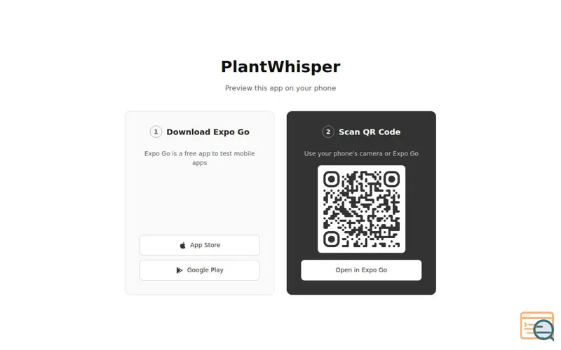 Screenshot of PlantWhisper