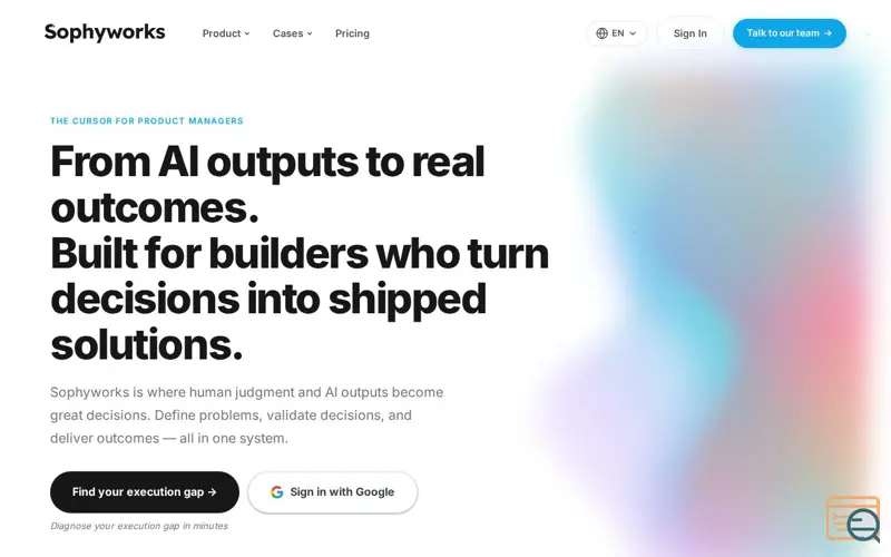 Screenshot of Sophyworks