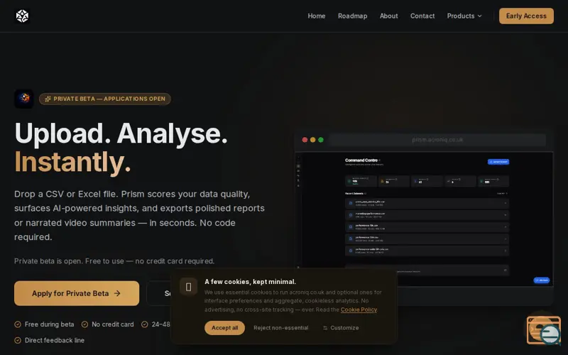 Screenshot of AcronIQ Prism 