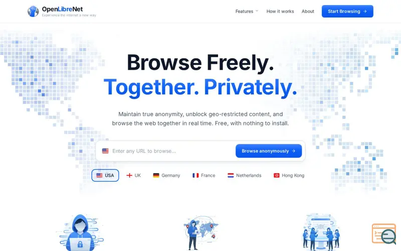 Screenshot of OpenLibreNet