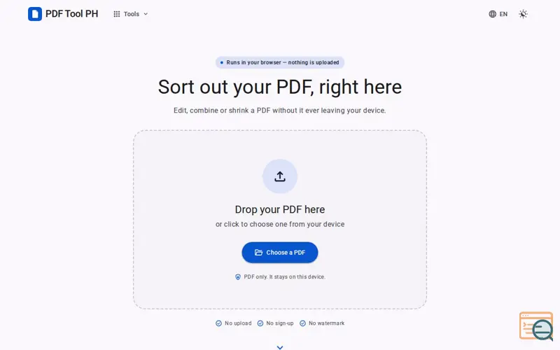 Screenshot of PDF Tool PH
