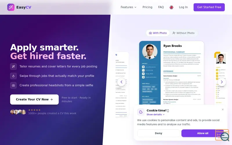 Screenshot of Easy CV