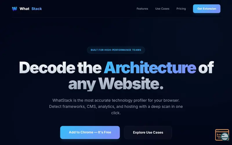 Screenshot of WhatStack