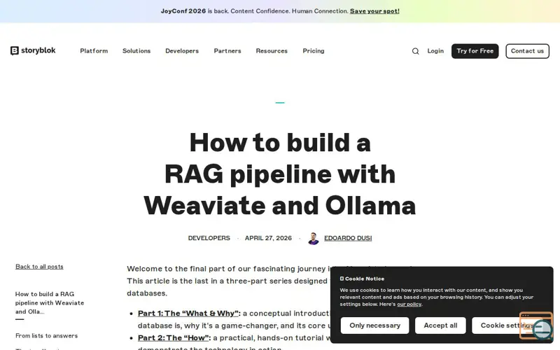 Screenshot of Storyblok, a launch using Miro