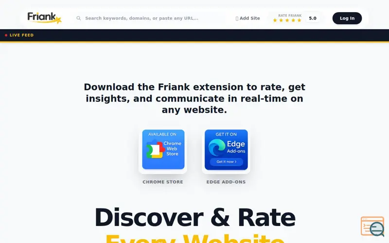 Screenshot of Friank