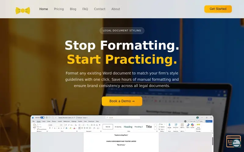 Screenshot of Docxedo