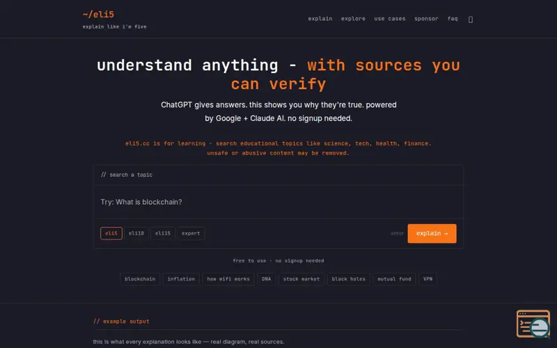 Screenshot of ELI5 - Explain Like I'm 5