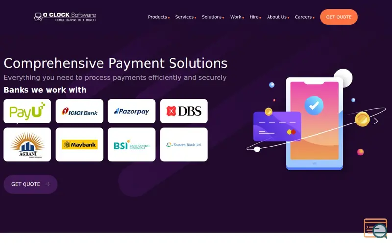 Screenshot of Comprehensive Payment Solutions