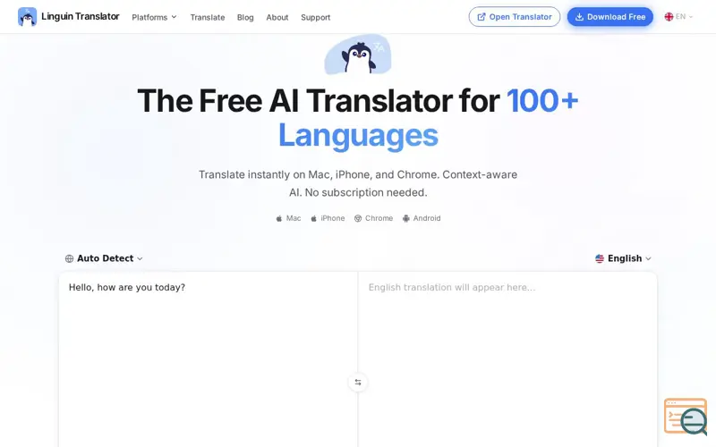 Screenshot of Linguin