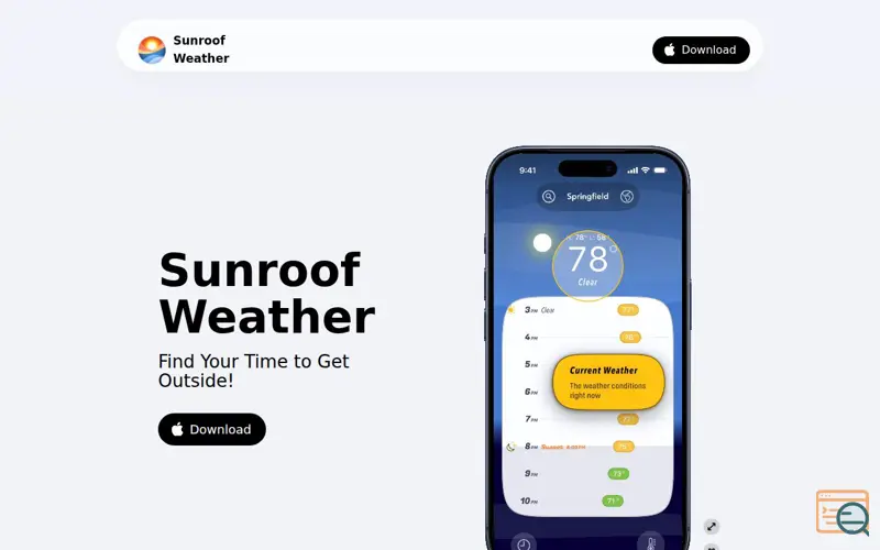 Screenshot of Sunroof Weather