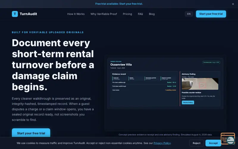 Screenshot of TurnAudit