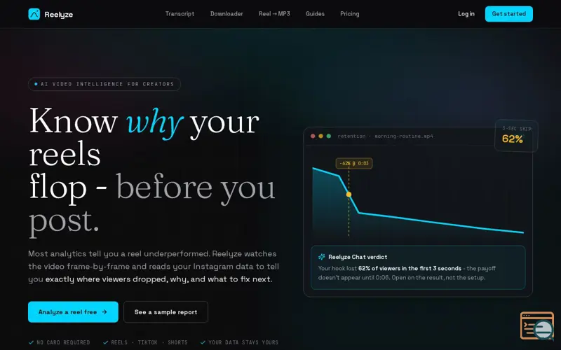 Screenshot of Reelyze