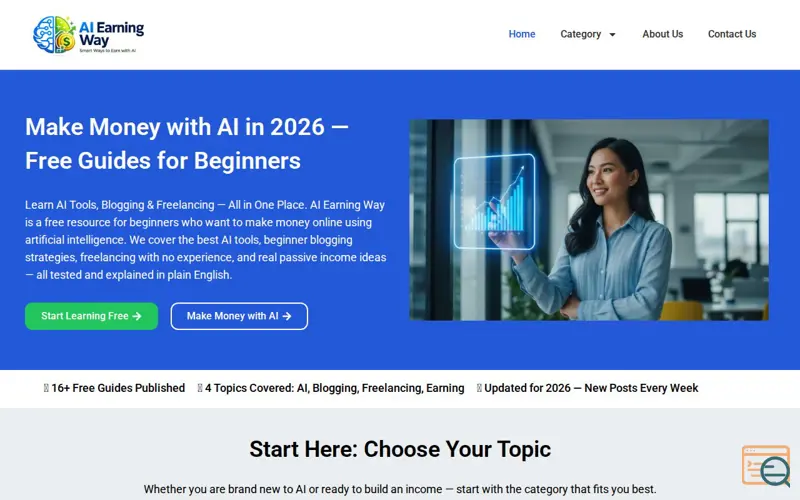 Screenshot of AI Earning Way