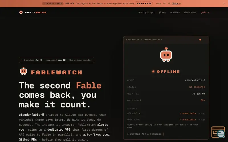 Screenshot of FableWatch
