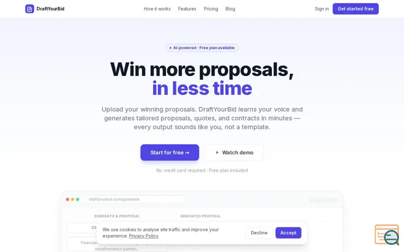 Screenshot of DraftYourBid