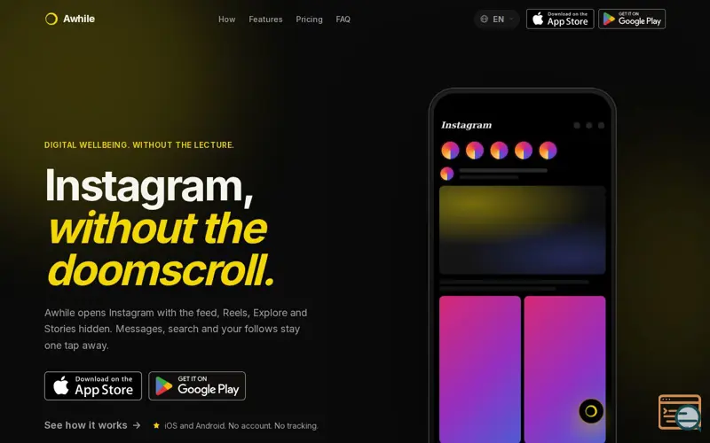 Screenshot of Awhile
