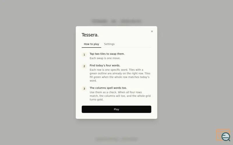 Screenshot of Tessera
