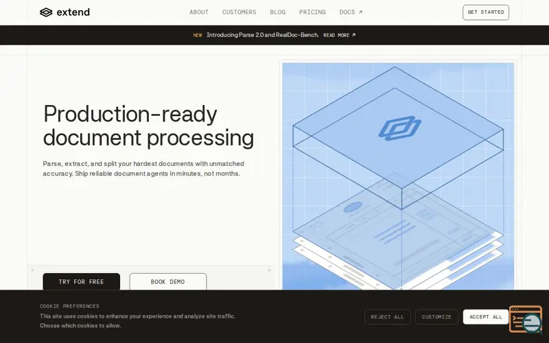 Screenshot of Extend