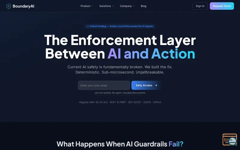 Screenshot of BoundaryAI 