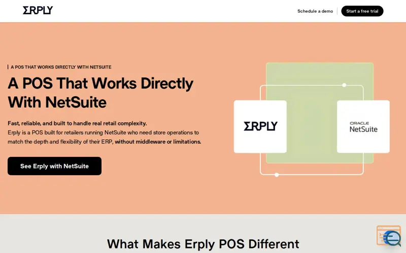 Screenshot of NetSuite POS by Erply