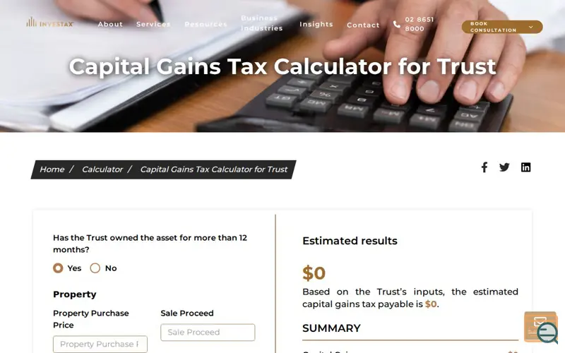 Screenshot of Investax