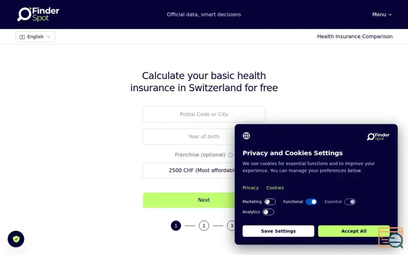 Screenshot of FinderSpot