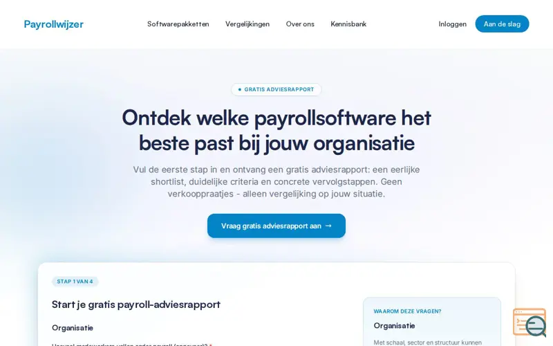 Screenshot of Payrollwijzer