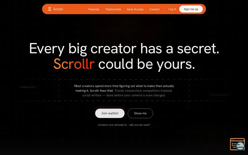 Screenshot of Scrollr