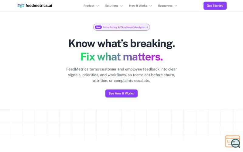 Screenshot of FeedMetrics (FT)