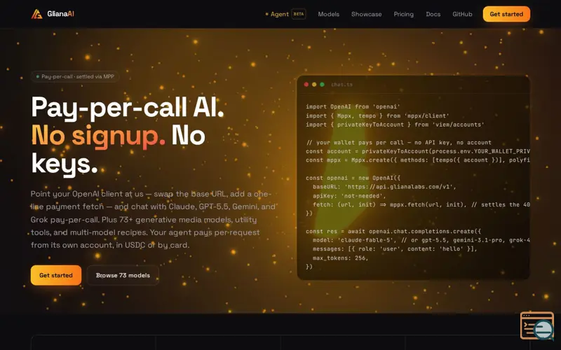 Screenshot of GlianaAI