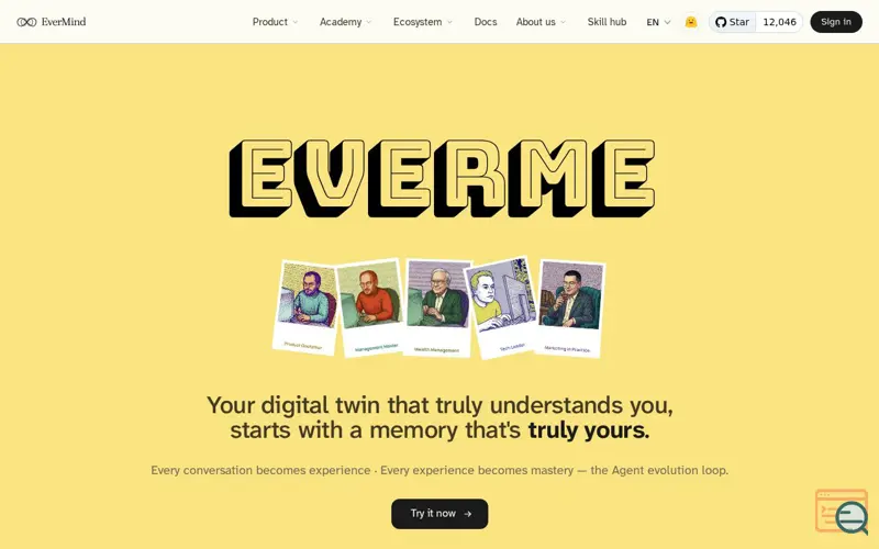 Screenshot of EverMe