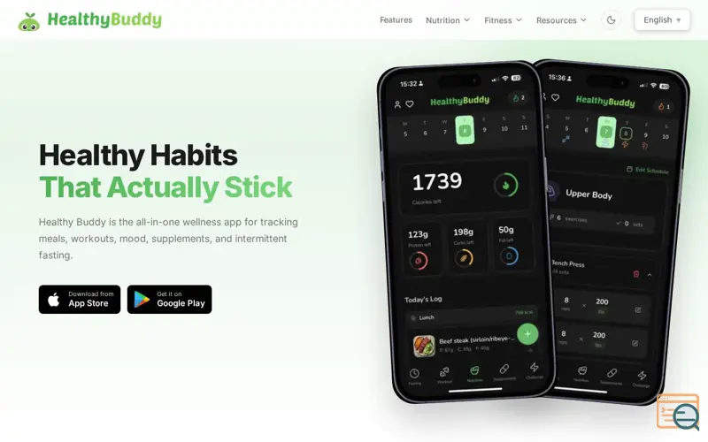 Screenshot of Healthy Buddy