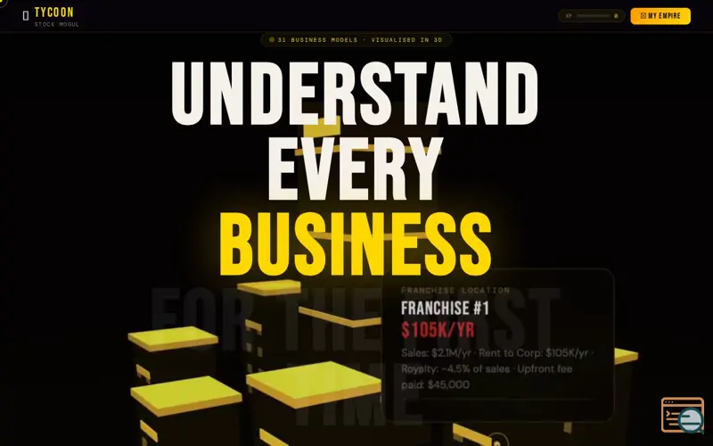 Screenshot of TYCOON STOCK MOGUL stock analysis