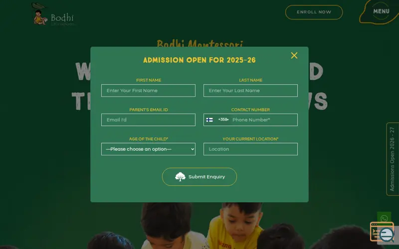 Screenshot of bodhimontessori
