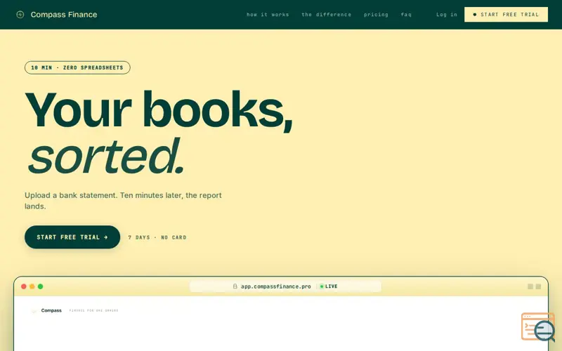 Screenshot of Compass Finance