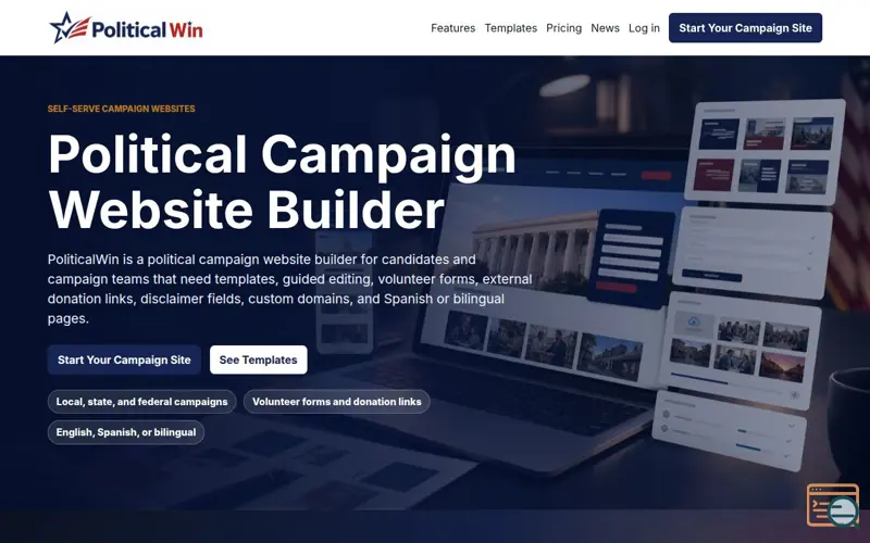 Screenshot of PoliticalWin