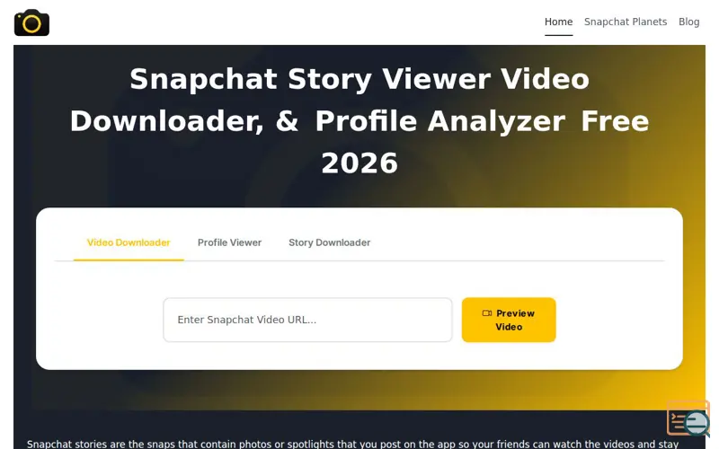 Screenshot of Snapchat Story Viewer Downloader