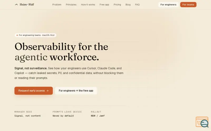 Screenshot of HeimWall