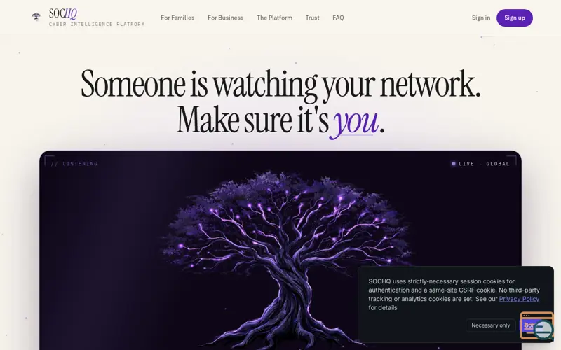 Screenshot of SOCHQ