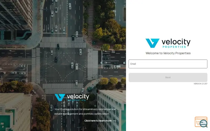 Screenshot of Velocity Properties, a launch using Microsoft 365 DNS