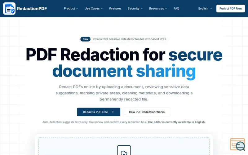 Screenshot of RedactionPDF