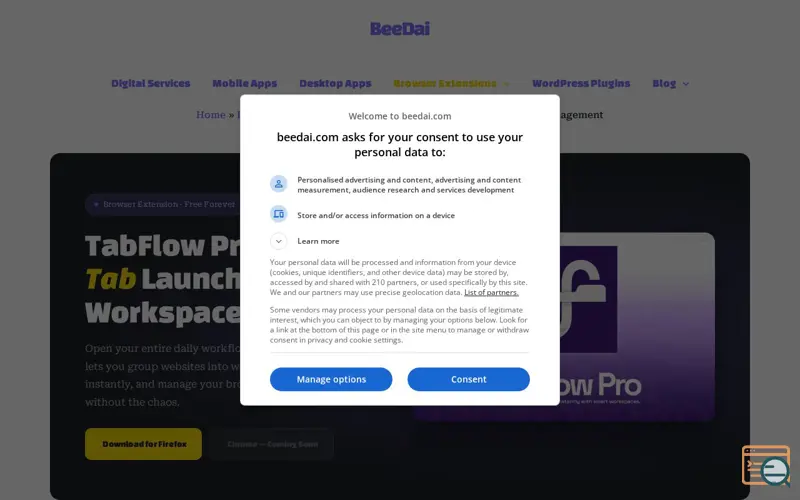 Screenshot of TabFlow Pro