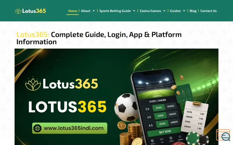 Screenshot of Lotus365 Official