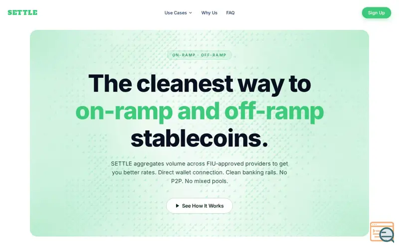 Screenshot of Settle by LedgerPe
