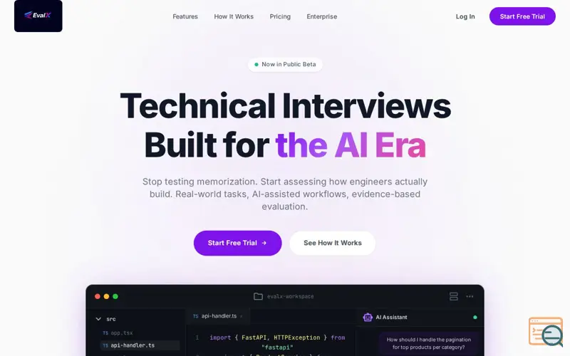 Screenshot of Eval-X