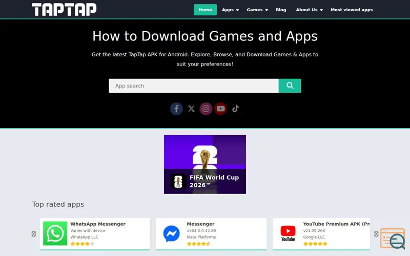 Screenshot of TapTapAPK