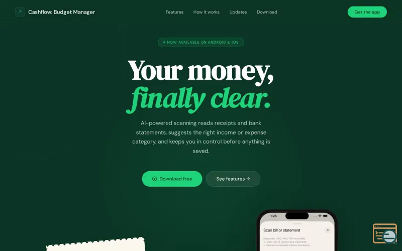 Screenshot of Cashflow: Budget Manager